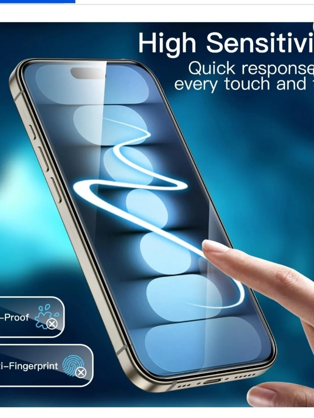 NWT JETech Screen Protector for iPhone 15 Pro Max 6.7-In 3 Pk